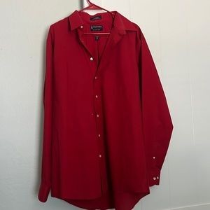 Red Stafford dress shirt size 17 arms 36-37